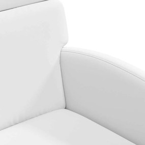 Kerekes Étkező Székek 2 pcs Fehér 58 x 65 x 98 cm Műbőr