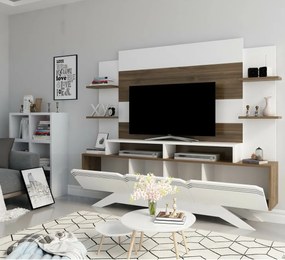 Delpi Walnut and White TV-fal