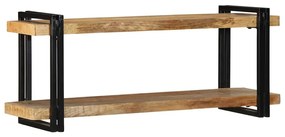 fali polc 110x33x45 cm tömör nyersfa Mango