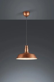 Rézszínű fém függőlámpa fém búrával ø 36 cm Will – Reality