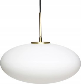 Hübsch Függőlámpa Muse fehér üveg ø40x36 cm ovális tejfehér