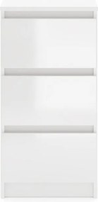SIMPLE Komoda 40 3S biały/biały połysk