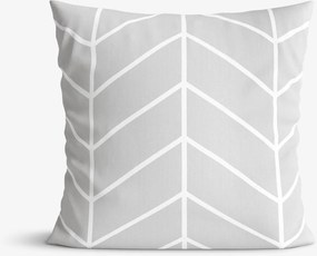 Goldea pamut párnahuzat - cikkcakk szürkén 50 x 70 cm