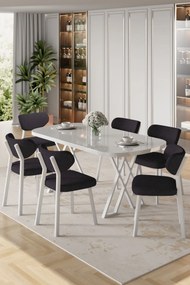 Axton étkezőgarnitúra, fehér-antracit, 168 cm – TR240CHR2716