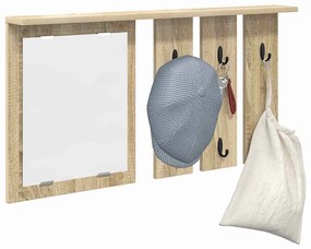 Fali Kabáthorog polcokkal sonoma tölgy 85 x 10 x 45 cm Faanyag