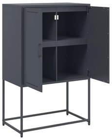 antracitszürke acél magasszekrény 68,5 x 38,5 x 107 cm