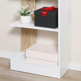 Polcos tároló könyvespolc 45x21x170cm barna FUR1958-1