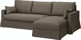 Ikea Hyltarp Kanapé huzat 3 személyes. sezlonnal,jobbos, Gransel szürkésbarna