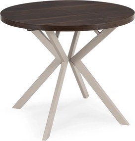 LUGO bővíthető étkezőasztal 90–190 cm, dió/kasmír