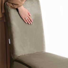 Szürkésbézs gumis szék huzat szett 4 db-os 48 cm Sento – Restilo