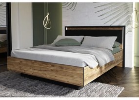 Franciaágy tárolóval OREN 160x200 cm barna/fekete