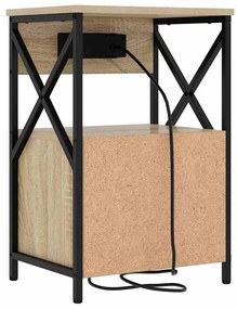 Éjjeliszekrény 2 pcs sonoma tölgy 40 x 31 x 60 cm Faanyag