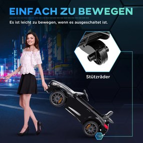 AIYAPLAY Elektromos gyerekautó, Mercedes, 3-5 km/h, távirányító, fények és zene, fekete