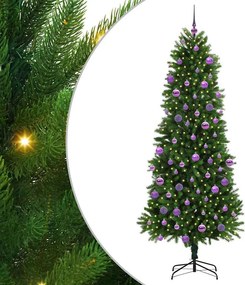 vidaXL Karácsonyfa 300 LED-del állvánnyal Zöld 240 cm PE