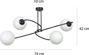 Emibig modern mennyezeti lámpa selbi fehér emi734/4w