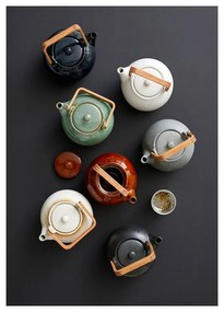 Zöld kerámia teáskanna szűrővel 1,2 l Gastro Green – Bitz