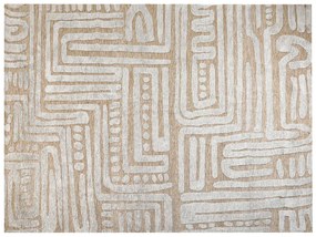 Bézs és szürke szőnyeg 300 x 400 cm MANDAI Beliani