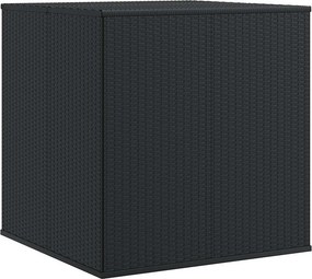 Fekete Polyrattan Kerti Párnatartó Doboz 100 X 97,5 X 104 Cm