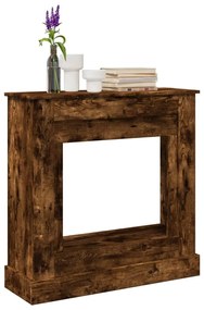 füstös tölgy színű szerelt fa kandallóburkolat 90 x 30 x 90 cm