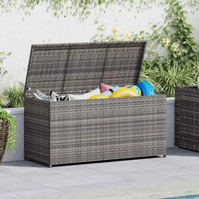 vidaXL szürke polyrattan kerti tárolóláda 120 x 50 x 60 cm