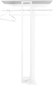 Fehér acél fali fogas polccal 100 cm Luno Large – Spinder Design