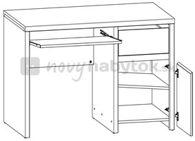 PC asztal Kaspian BIU1D1S/120 (wenge). 735067