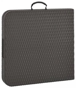 barna rattan hatású HDPE összecsukható kerti asztal 120x60x74cm