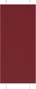 vidaXL pliszírozott vak Bordeaux piros 85x200 cm szövetszélesség