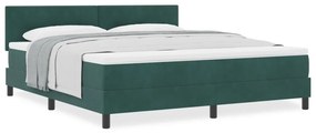 Boxspring Ágy Matracal Sötétzöld Szuper Király Velúr