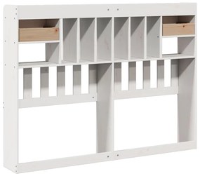 fehér tömör fenyőfa fejtámla tárolóval 150 cm