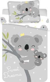 Koala Grey gyerek, ovis ágyneműhuzat 100×135cm, 40×60 cm