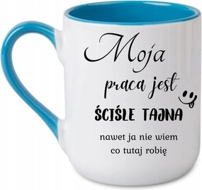 Coffee bögre A munkám szigorúan titkos, még én sem tudom Kék 330