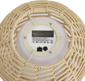 Kültéri asztali lámpa bézs 25 cm LED-del, újratölthető USB-C-vel IP44 - Oli