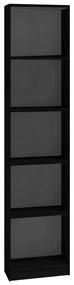 Aldabra R40 polcos szekrény, 40x182x30 cm, fekete