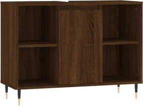 vidaXL barna tölgyszínű szerelt fa mosdószekrény 80 x 33 x 60 cm