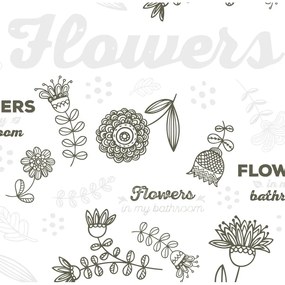 Zuhanyfüggöny 180x200 cm Flowers – MSV