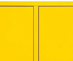 Boxie 2 ajtós fali szekrény 80x80x37 cm sárga