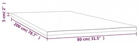 matractakaró 80 x 200 x 5 cm