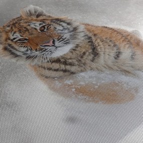 Futó tigris a hóban képe (70x50 cm)