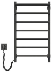 Fürdőszobai elektromos radiátor termosztáttal FORTIS 350W/230V 80,6 cm IP44 fekete baloldali