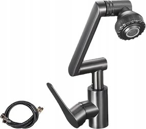 forgatható csaptelep modern grafit konyhai csaptelep, perlátor 1080°