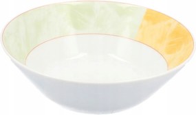 Lubiana Trapo Saláta tálaló Kerek Tál Ételhez, 18,5 cm Zöld Levél Minta