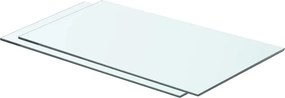 vidaXL 2 db átlátszó üveg paneles polc 60 x 30 cm
