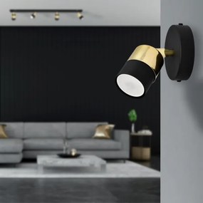 LED Fali spotlámpa TUBSSON 1xGU10/4,8W/230V fekete/arany