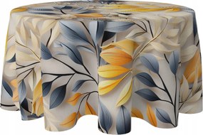 Abrosz Kerek Dekorációs Asztalra 150 CM Foltálló Kör Levél Minta 289