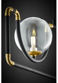 Jupiter 1990 - Csillár zsinóron HANZA 3xG9/10W/230V fekete/arany