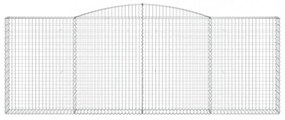 vidaXL 5 db íves horganyzott vas gabion kosár 400x30x140/160 cm
