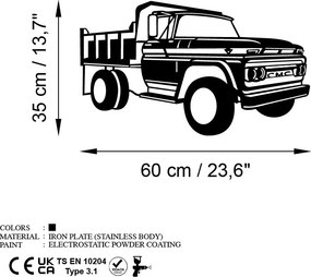GMC fém fali dekoráció, 60×35 cm – TR891TNL3413