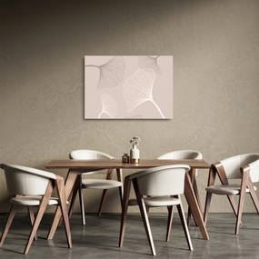 Üveg kép - Bézs színű levelek N⁰6 (70x50 cm)