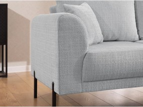 Világosszürke zsenília sarokkanapé (jobb oldali-L alakú) Mauris – Ropez